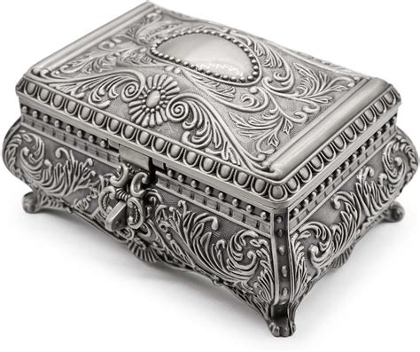 metal box with a s engraved on it|Engraved Metal Jewelry Box .